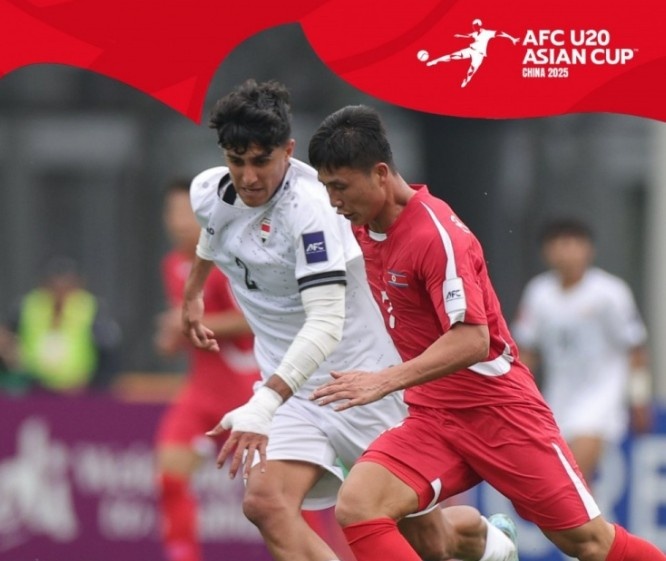  U20亞洲杯-上屆亞軍伊拉克1-1戰(zhàn)平朝鮮，后者控球率僅34%